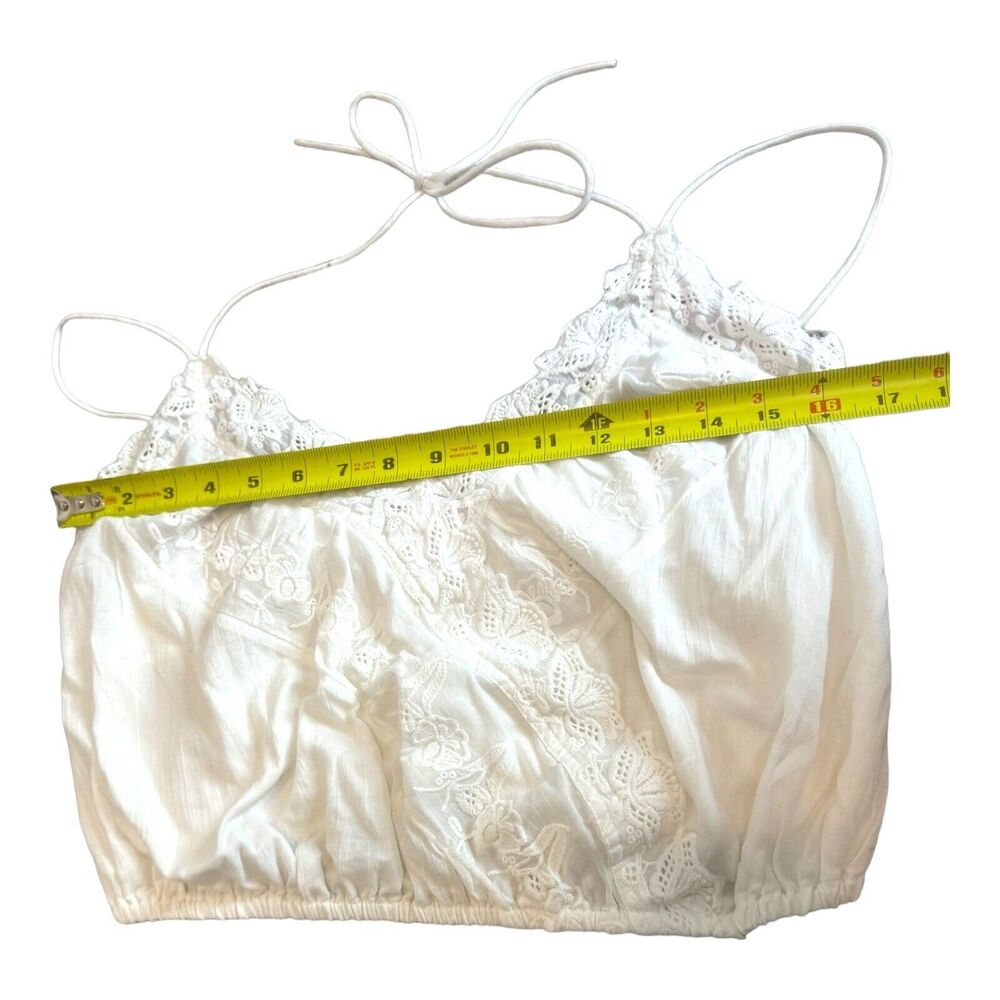 Free People White Lace Cami Crop Top - Picture 3 of 12